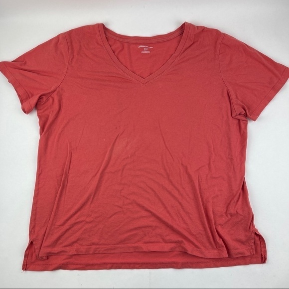 Eddie Bauer Tshirt Mens XXL Red Short Sleeve Crew Neck - Picture 1 of 9